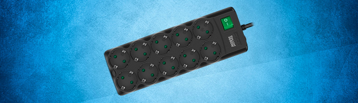 SVEN SF-10E-16 extension surge protector — safe connection of up to ten devices SVEN SF-10E-16 extension surge protector — safe connection of up to ten devices