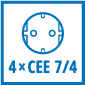Four euro sockets